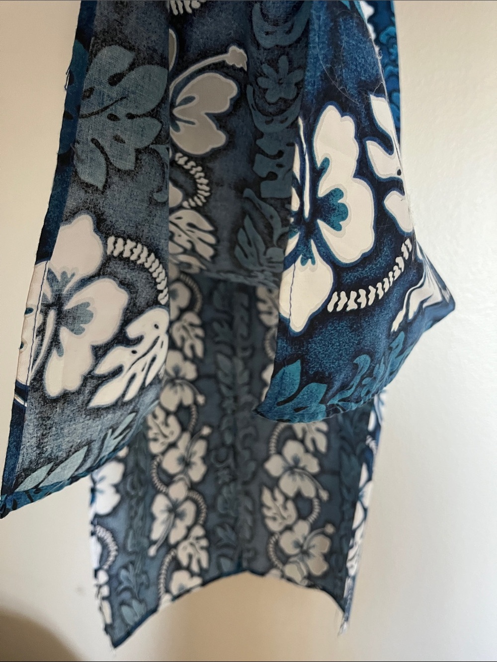 KY's Vintage Hawaiian Maxi Blue Hibiscus Floral Dress, Size 2 XLarge - Picture 2 of 8